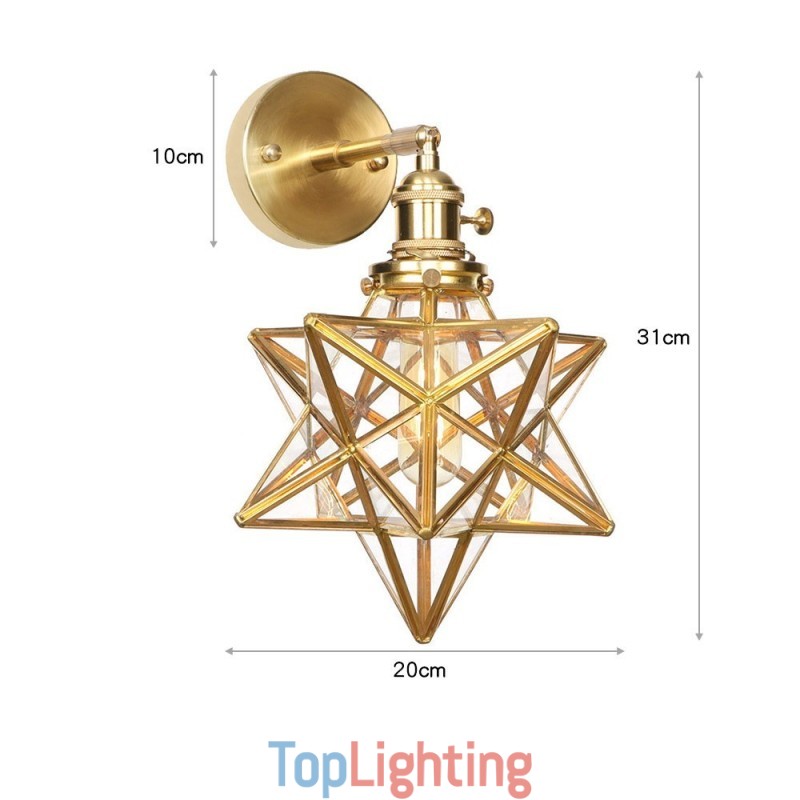Modern Wall Light with Glass Shade