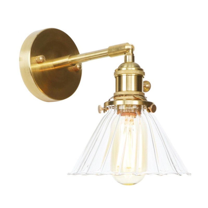Modern Wall Light with Glass Shade