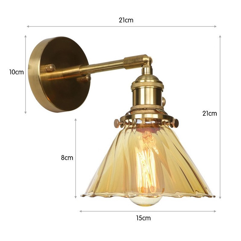 Modern Wall Light with Glass Shade