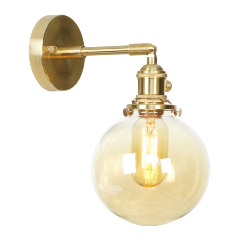 Modern Bean Wall Light with Ball Glass Shade