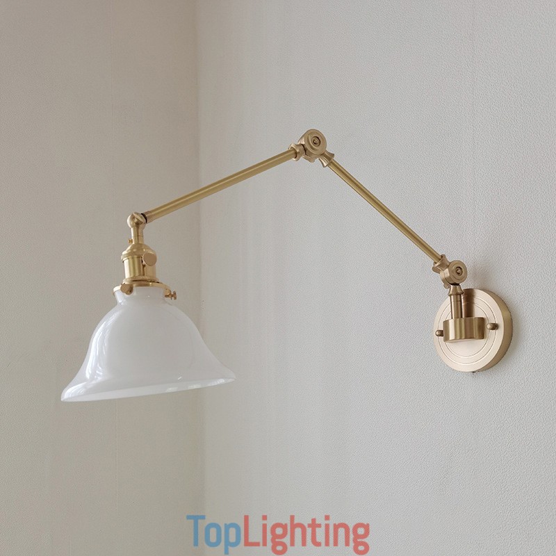 Modern Wall Light with Glass Shade