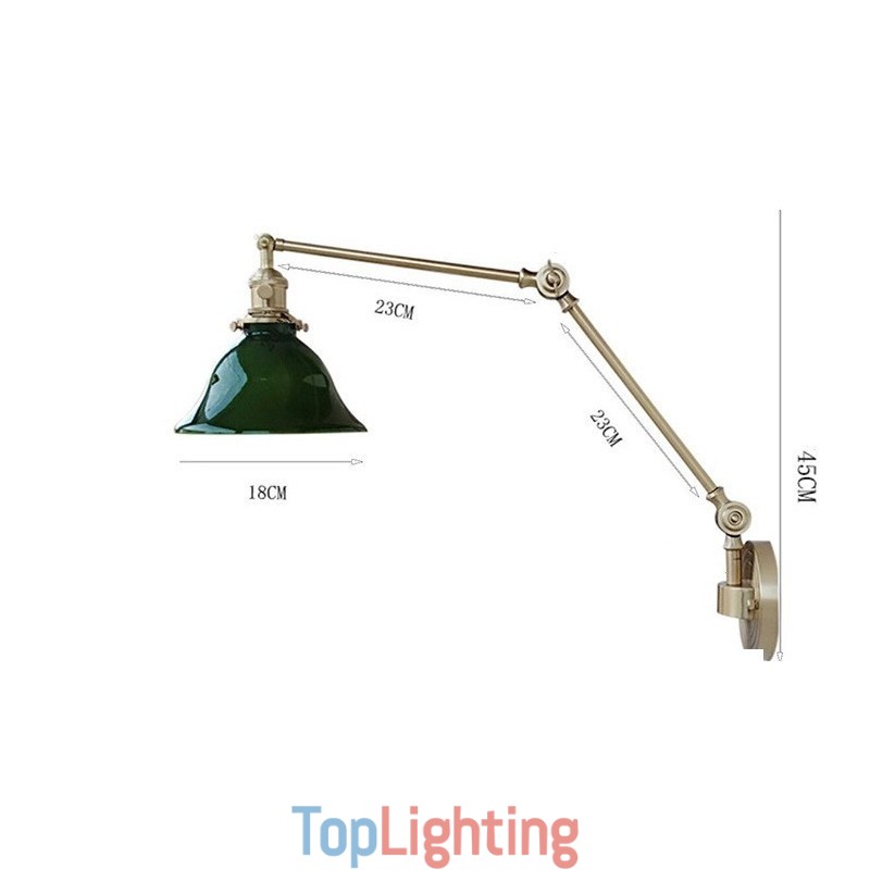 Modern Wall Light with Glass Shade