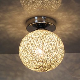 Modern Contemporary Lantern Globe Chrome Metal Flush Mount