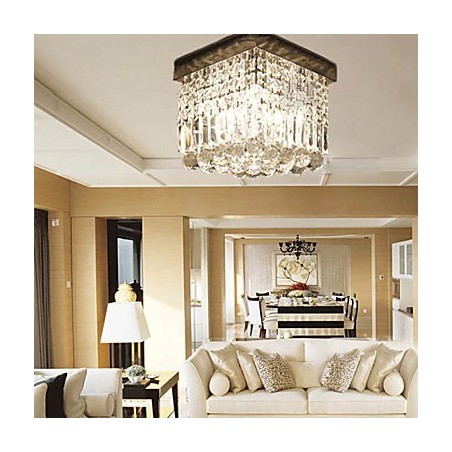 Modern Contemporary Crystal Metal Flush Mount Modern Contemporary Crystal Metal Flush Mount