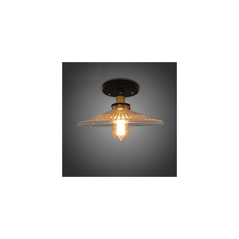 American Countryside Industrial Retro Table Ceiling Lamp 110V spiral Transparent Glass Home Decoration lighting