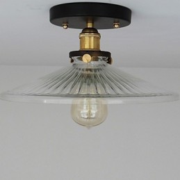 American Countryside Industrial Retro Table Ceiling Lamp 110V spiral Transparent Glass Home Decoration lighting