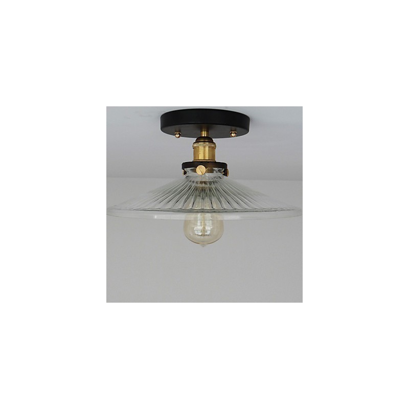 American Countryside Industrial Retro Table Ceiling Lamp 110V spiral Transparent Glass Home Decoration lighting