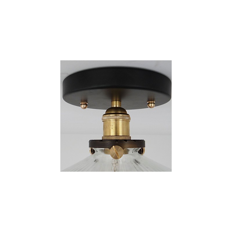 American Countryside Industrial Retro Table Ceiling Lamp 110V spiral Transparent Glass Home Decoration lighting