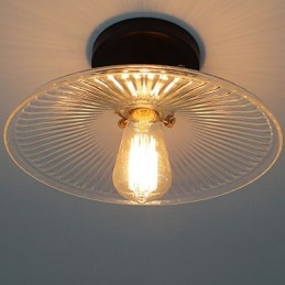 American Countryside Industrial Retro Table Ceiling Lamp 110V spiral Transparent Glass Home Decoration lighting