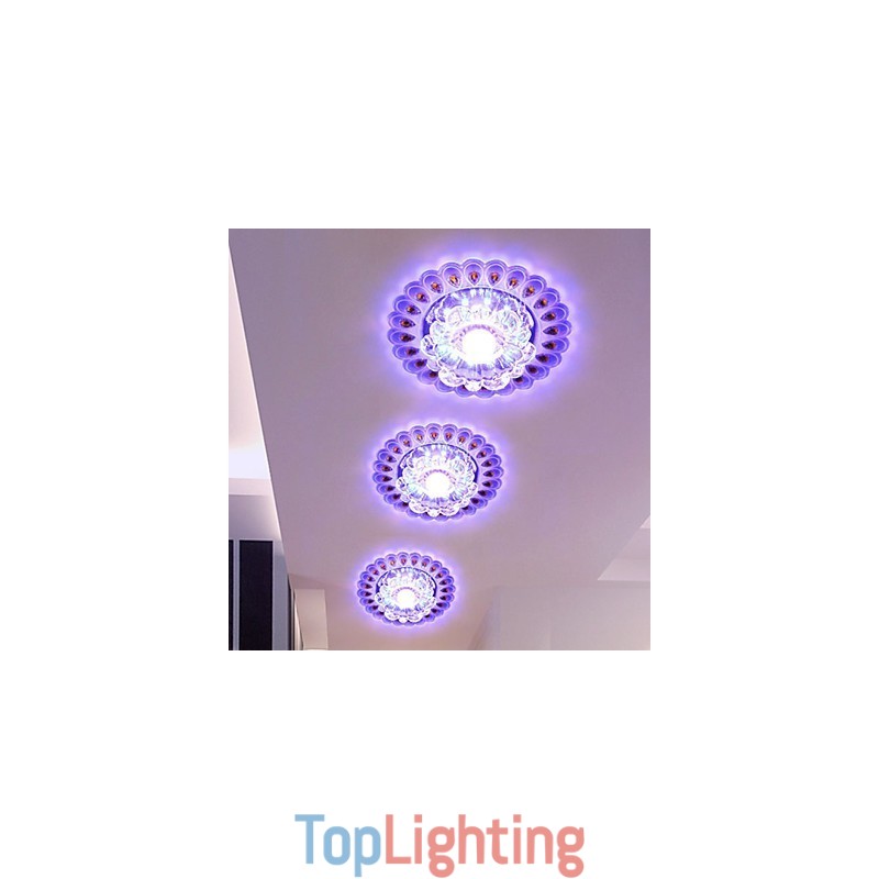 Crystal Ceiling Lamp Spotlight SMD 3W Creative Lamp Tube Light Colorful Color Dome Light
