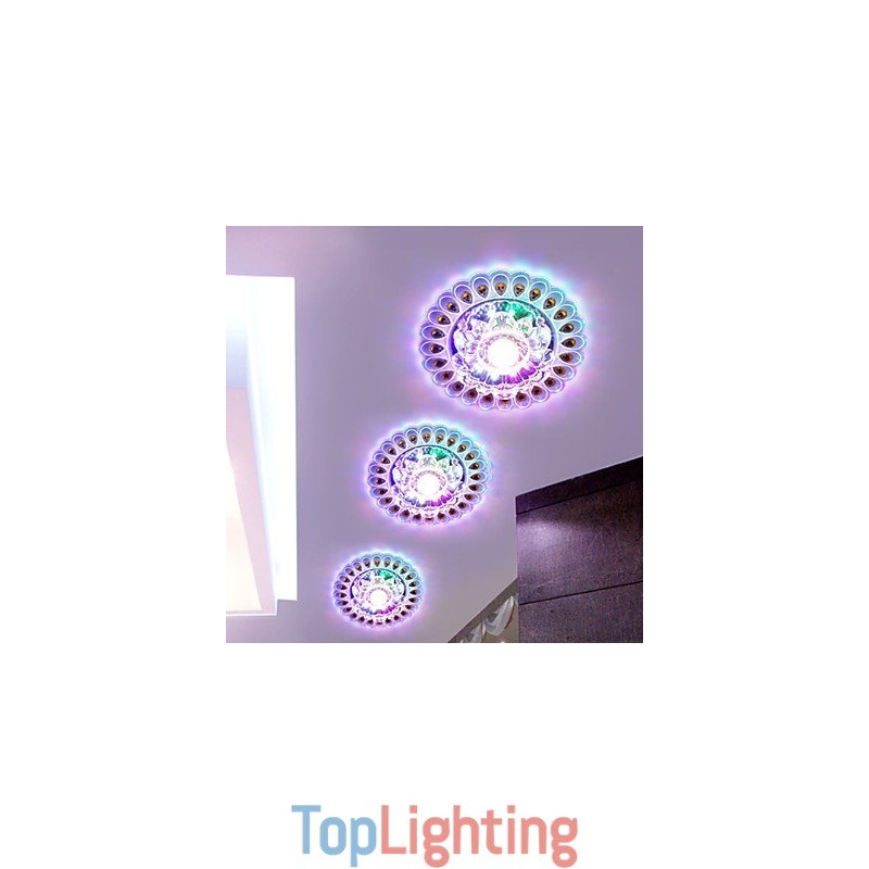 Crystal Ceiling Lamp Spotlight SMD 3W Creative Lamp Tube Light Colorful Color Dome Light