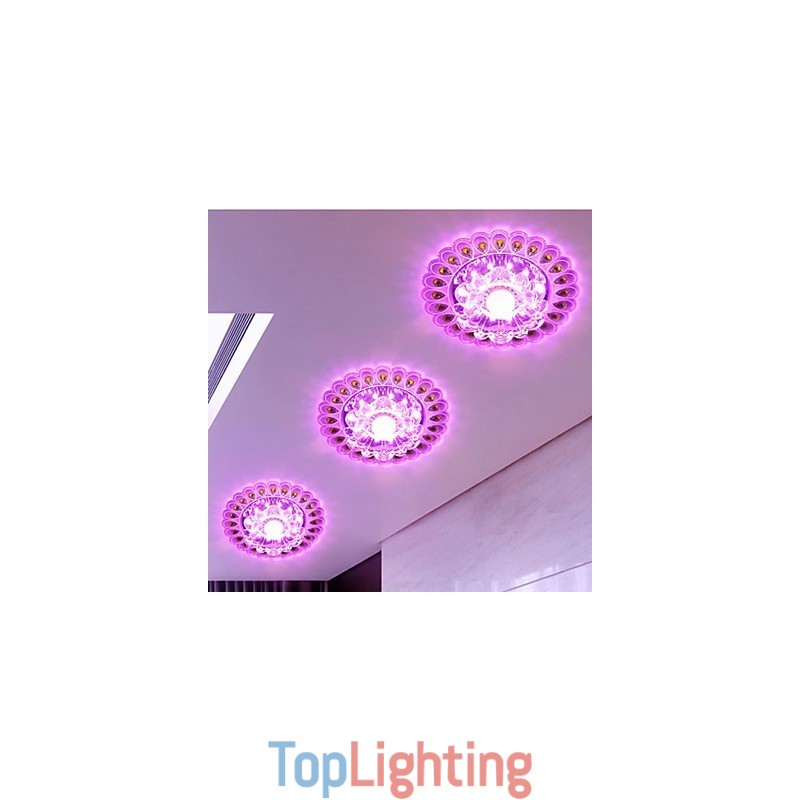 Crystal Ceiling Lamp Spotlight SMD 3W Creative Lamp Tube Light Colorful Color Dome Light