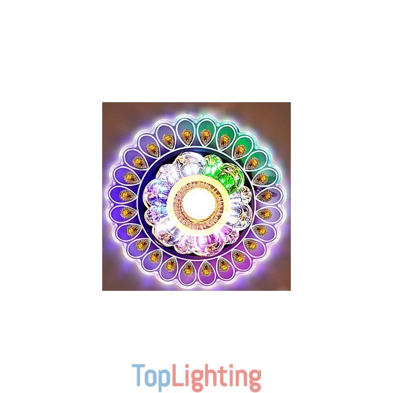 Crystal Ceiling Lamp Spotlight SMD 3W Creative Lamp Tube Light Colorful Color Dome Light