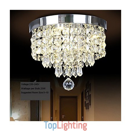 Modern Contemporary Crystal Metal Flush Mount Modern Contemporary Crystal Metal Flush Mount