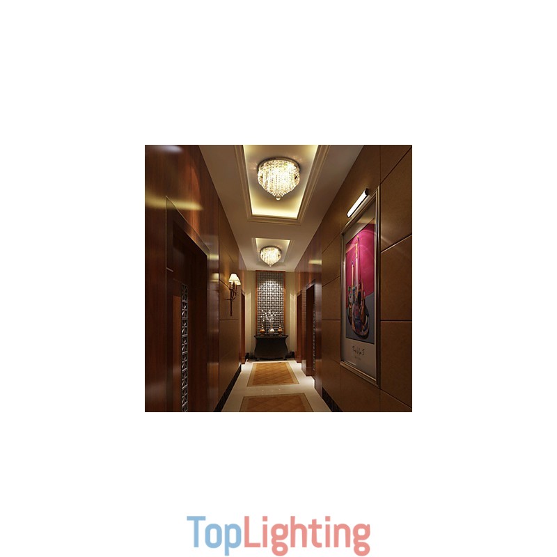 Modern Contemporary Crystal Metal Flush Mount