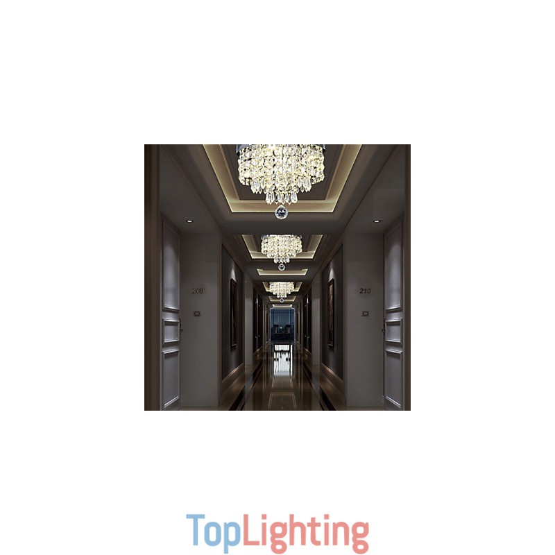 Modern Contemporary Crystal Metal Flush Mount