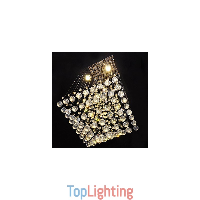 Clear Crystal 4 Lights Flush Mount In Simple Design