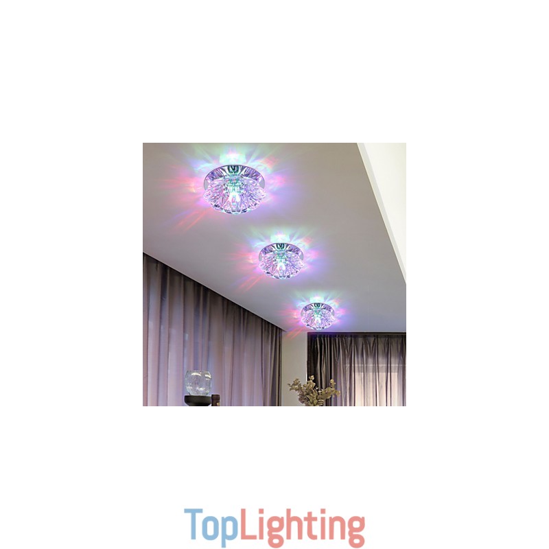 Crystal Ceiling Lamp Spotlight SMD 3W Creative Lamp Tube Light Colorful Color Dome Light
