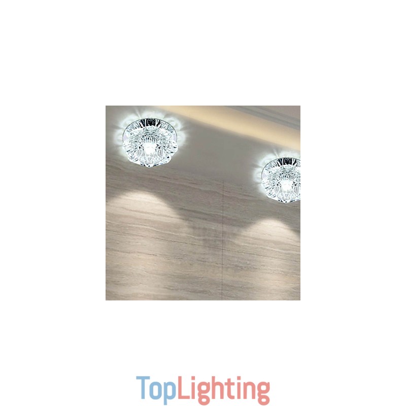 Crystal Ceiling Lamp Spotlight SMD 3W Creative Lamp Tube Light Colorful Color Dome Light