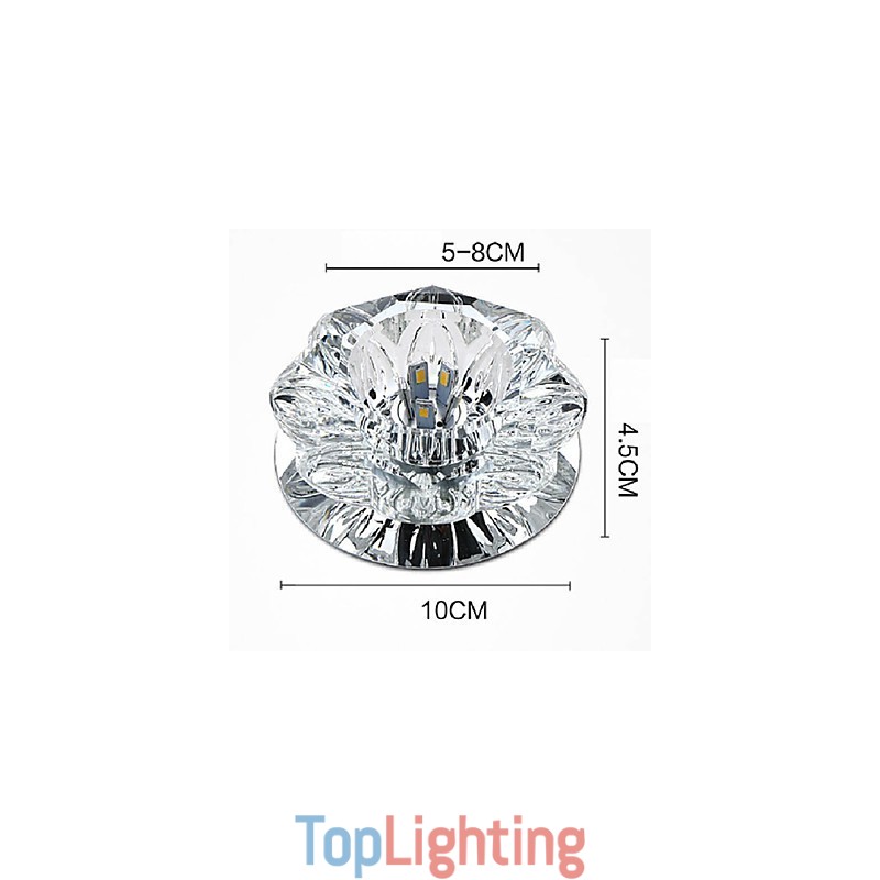 Crystal Ceiling Lamp Spotlight SMD 3W Creative Lamp Tube Light Colorful Color Dome Light