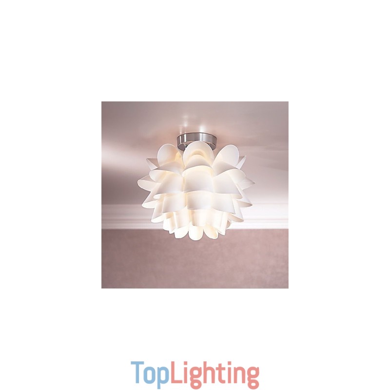 White Flower Ceiling Light 1 Light Pendant Hanging Lamp Fixture