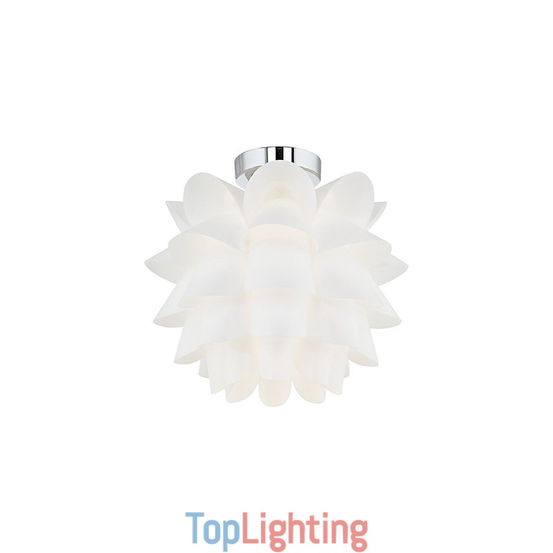 White Flower Ceiling Light 1 Light Pendant Hanging Lamp Fixture