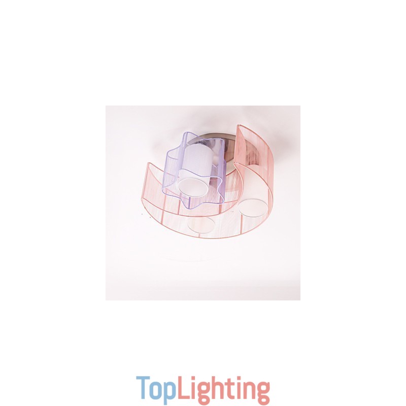 Drawing Line Romantic Stars The Moon Absorb Dome Light Lamp