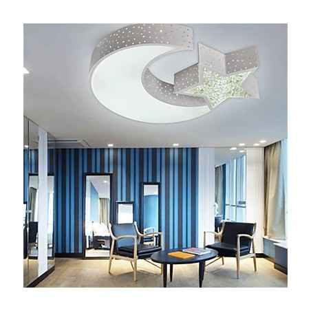 Flush Mount Modern Contracted Star and Moon Pattern Metal Flush Mount Modern Contracted Star and Moon Pattern Metal