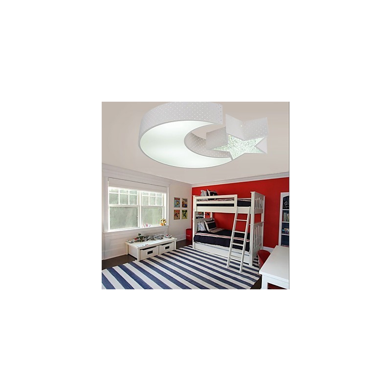 Flush Mount Modern Contracted Star and Moon Pattern Metal