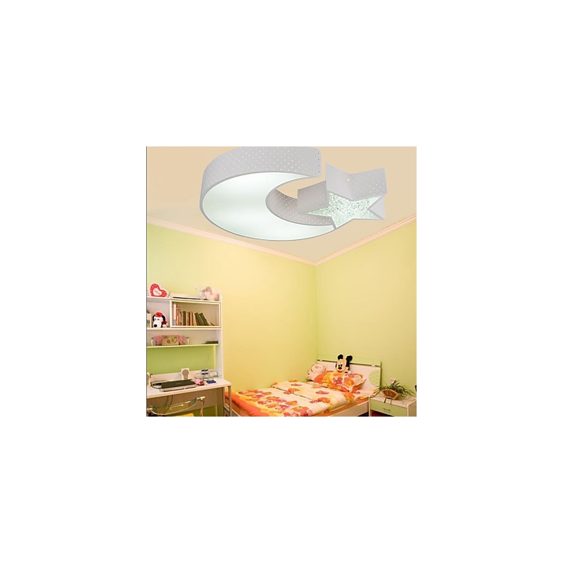 Flush Mount Modern Contracted Star and Moon Pattern Metal