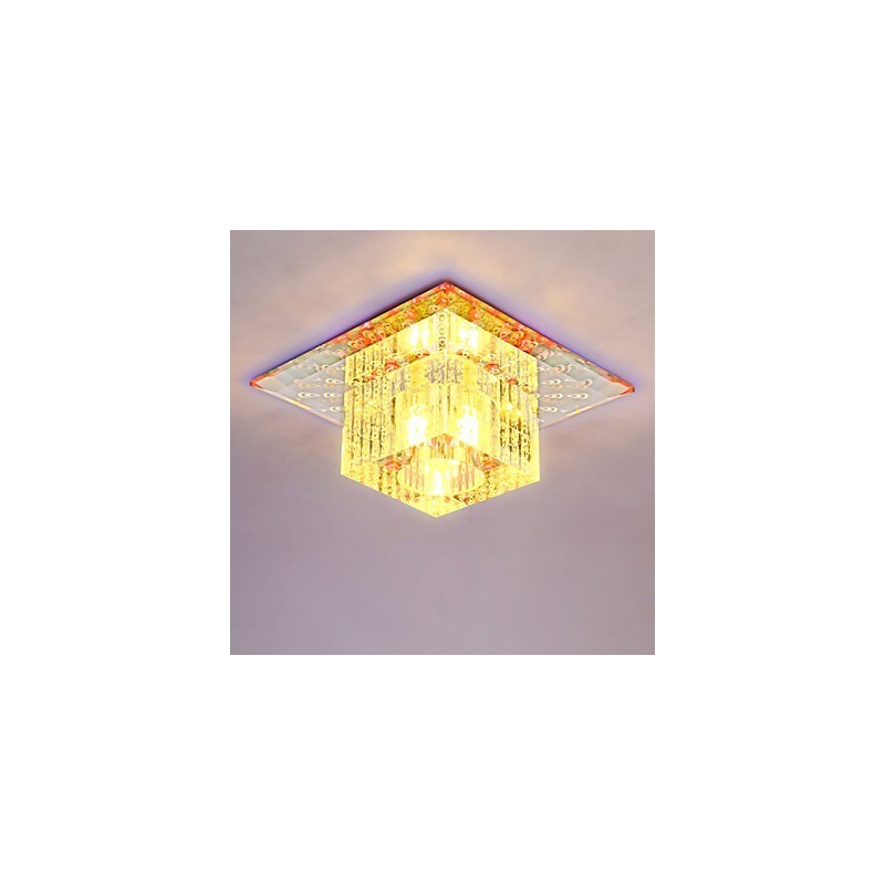 Mini Crystal Ceiling Lamp Spotlight SMD 3W Creative Lamp Tube Light Colorful Color Square Dome Light