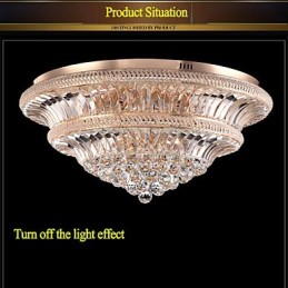 Modern Luxury 9Modern Crystal Ceiling Light Absorb Dome Light Diameter 80CM