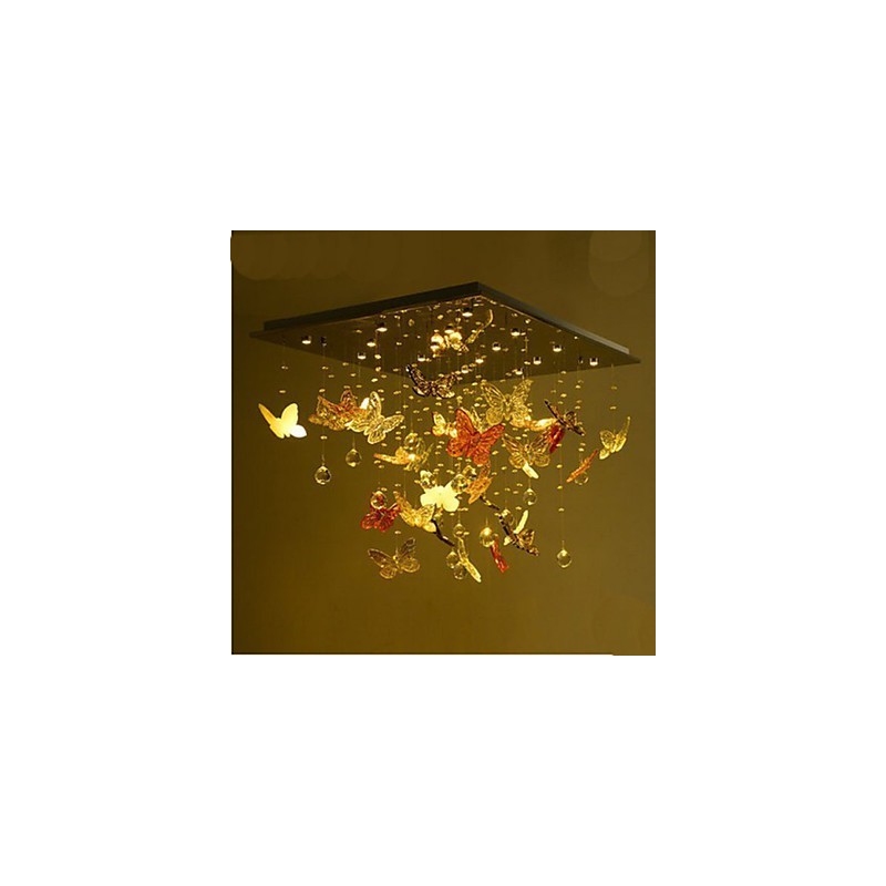 Crystal Lamp Circular Butterfly Crystal Lamp