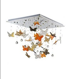 Crystal Lamp Circular Butterfly Crystal Lamp