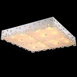 Crystal Flush Mount Modern Contemporary Metal