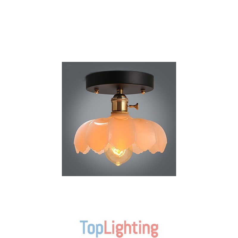 Flush Mount Retro Lighting Lights Glass Ceiling Lamp
