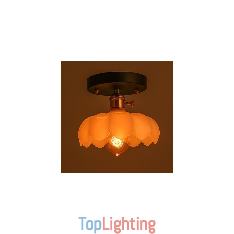 Flush Mount Retro Lighting Lights Glass Ceiling Lamp
