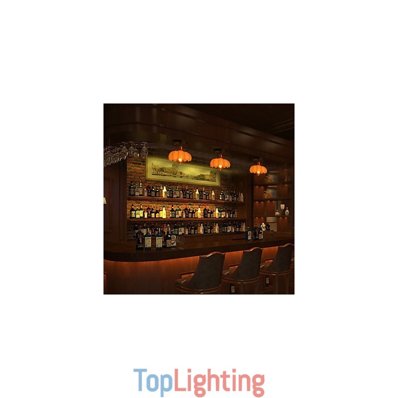 Flush Mount Retro Lighting Lights Glass Ceiling Lamp
