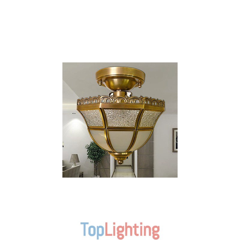 Traditional Classic Mini Style Brass Metal Flush Mount Spot Lights