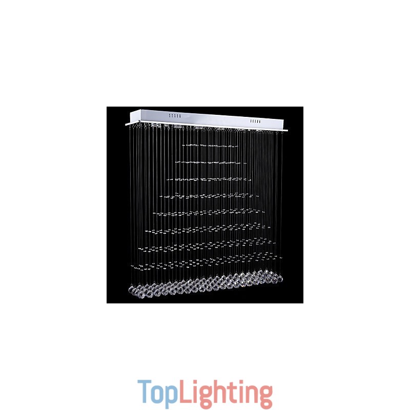 Rectangle Crystal Chandelier Lights Ceiling Hanging Lighting Lamps Fixtures