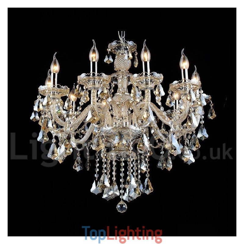 Cognac Crystal Color Pendant Light Crystal Modern Contemporary Traditional Classic Retro Lantern Country
