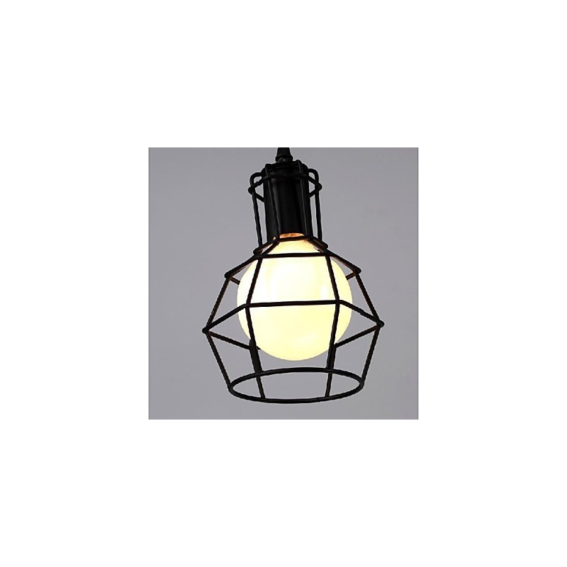 Traditional Classic Vintage Retro Lantern Country Mini Style Painting Metal Pendant Light Dining