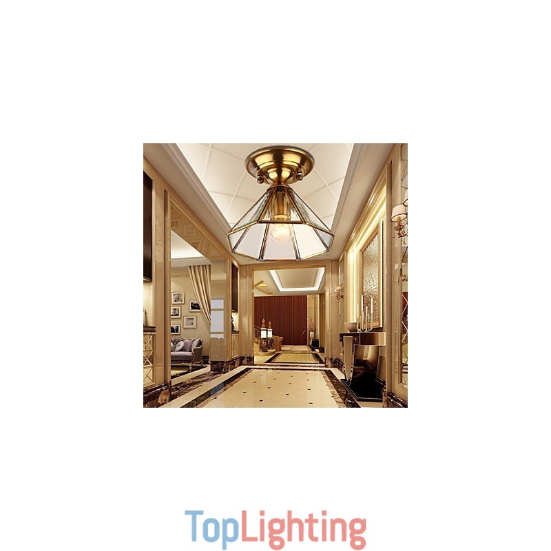 Traditional Classic Mini Style Brass Metal Flush Mount Spot Lights