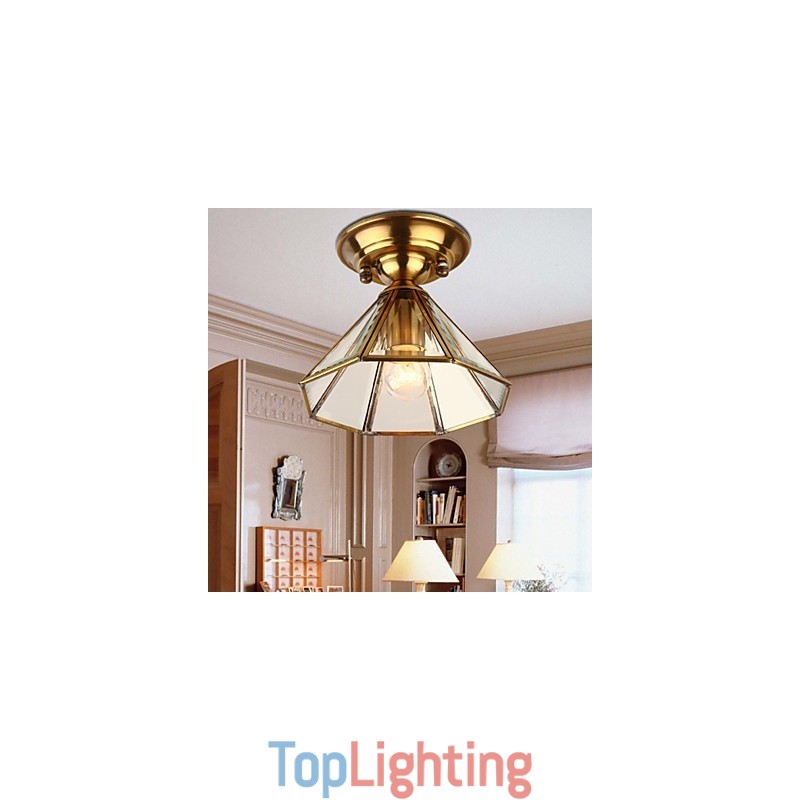 Traditional Classic Mini Style Brass Metal Flush Mount Spot Lights