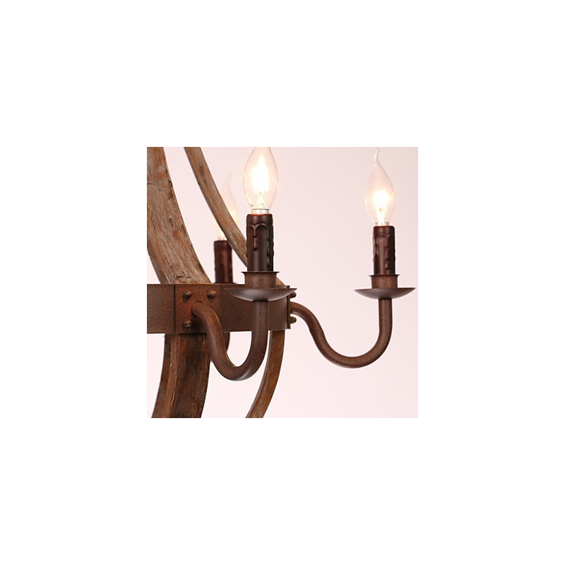 Chandelier 6 lights Vintage Retro Country Living Dining Garage Metal