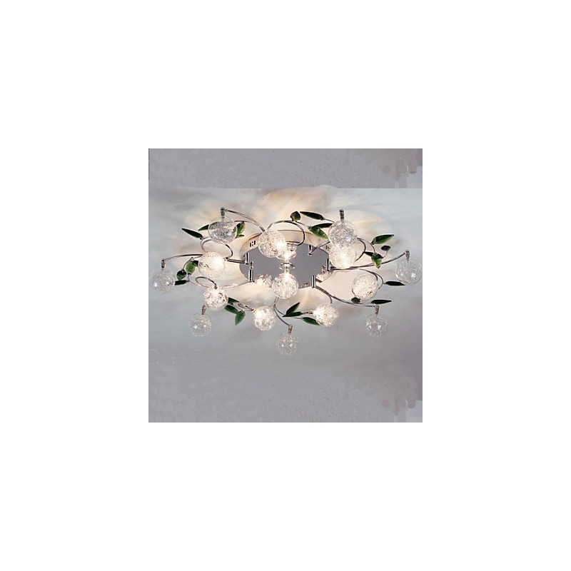 Green Crystal Ceiling Lamp Round Air Lights lamp lamp Iron
