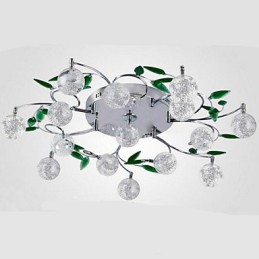 Green Crystal Ceiling Lamp Round Air Lights lamp lamp Iron