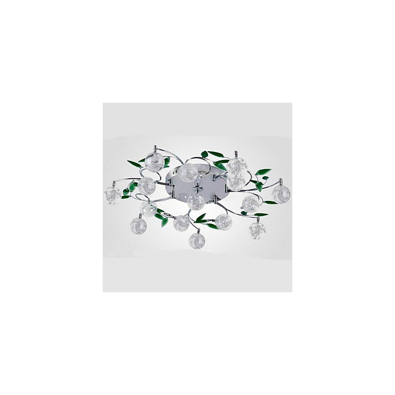 Green Crystal Ceiling Lamp Round Air Lights lamp lamp Iron