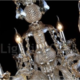 Cognac Crystal Color Pendant Light Crystal Modern Contemporary Traditional Classic Retro Lantern Country