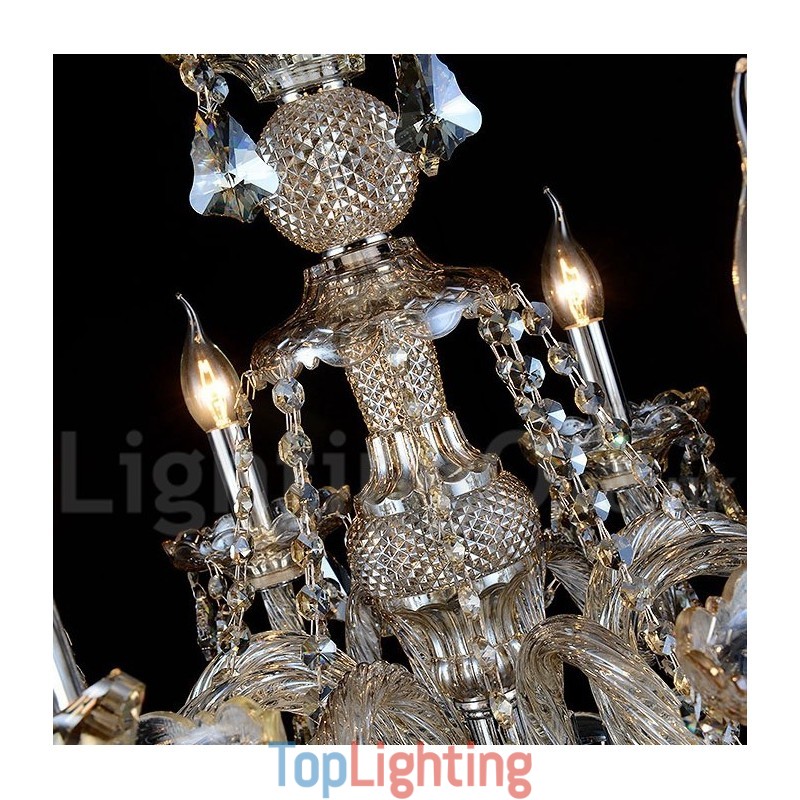 Cognac Crystal Color Pendant Light Crystal Modern Contemporary Traditional Classic Retro Lantern Country